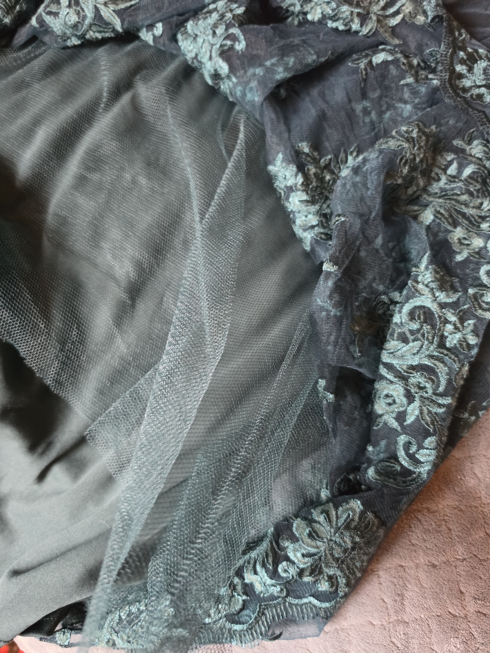 Lulus Emerald Green Lace Backless Skater Dress M - Holiday Party Cocktail - Picture 10 of 16